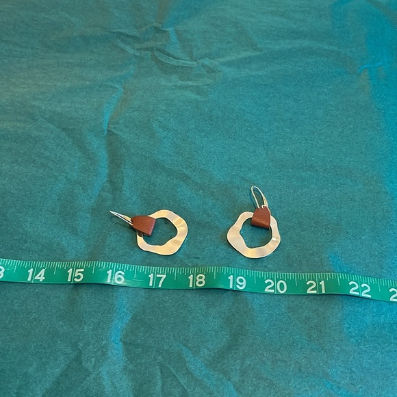 Silver Earring Set of 6 mixed material set. Receive all six pair in purchase. - Picture 3 of 7